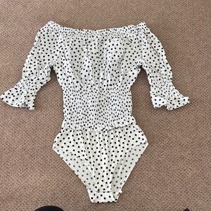 Zara Black and White Polka Dot Kids Bodysuit